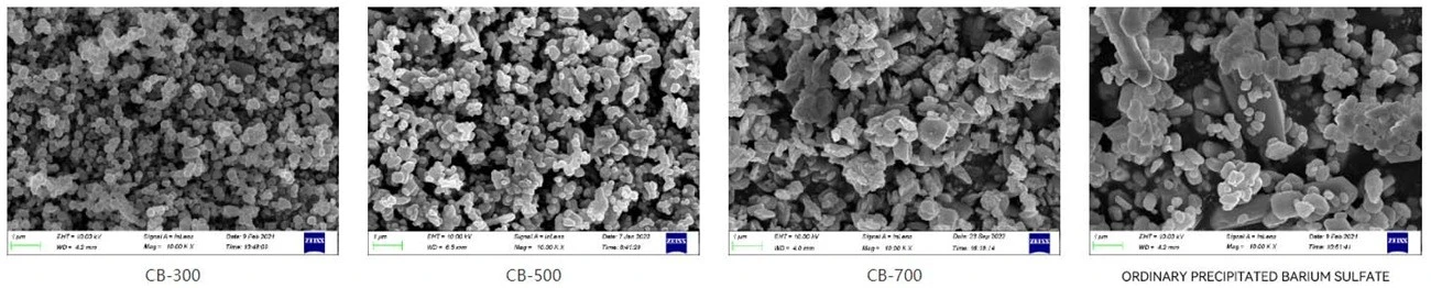 Ambition Materials Electronic Ink Barium Sulfate model CB SEM picture